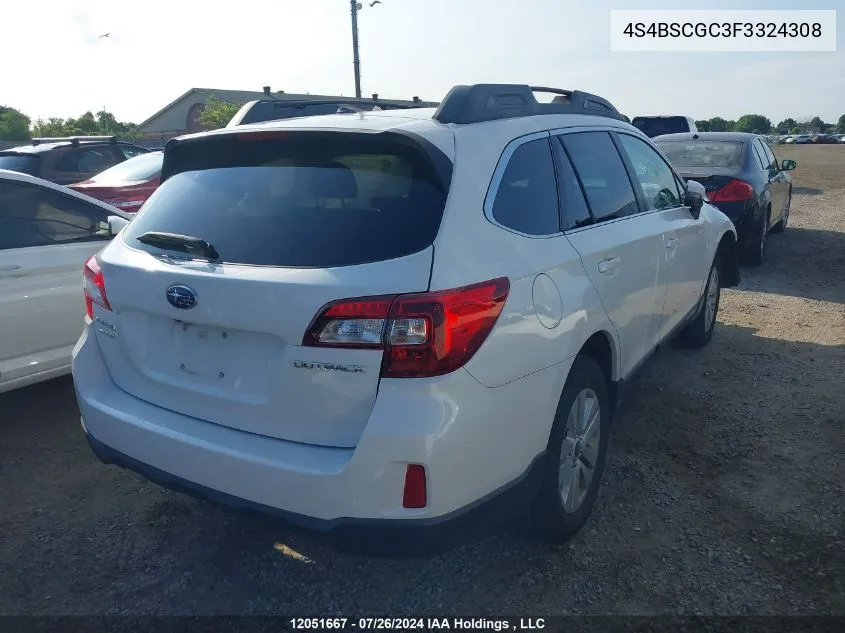 4S4BSCGC3F3324308 2015 Subaru Legacy Outback