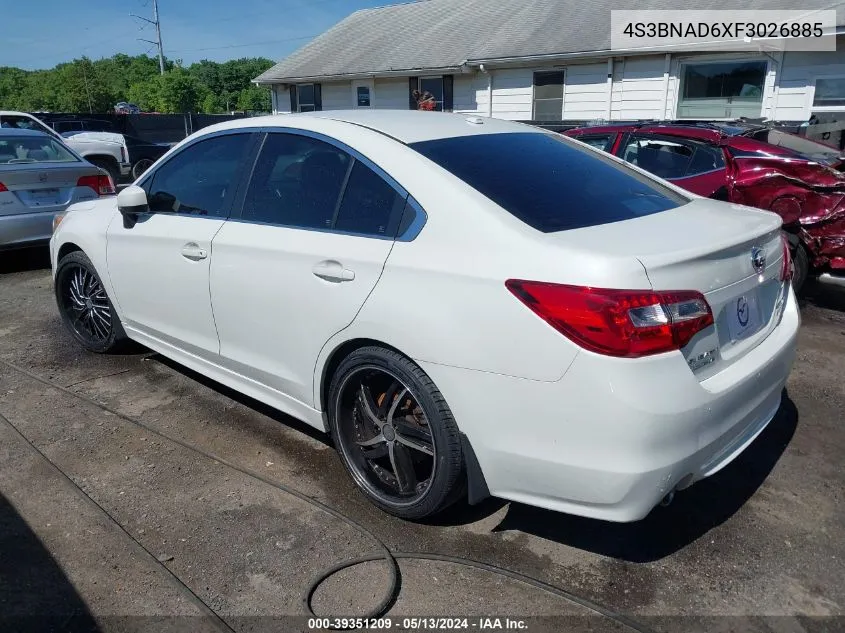 4S3BNAD6XF3026885 2015 Subaru Legacy 2.5I Premium