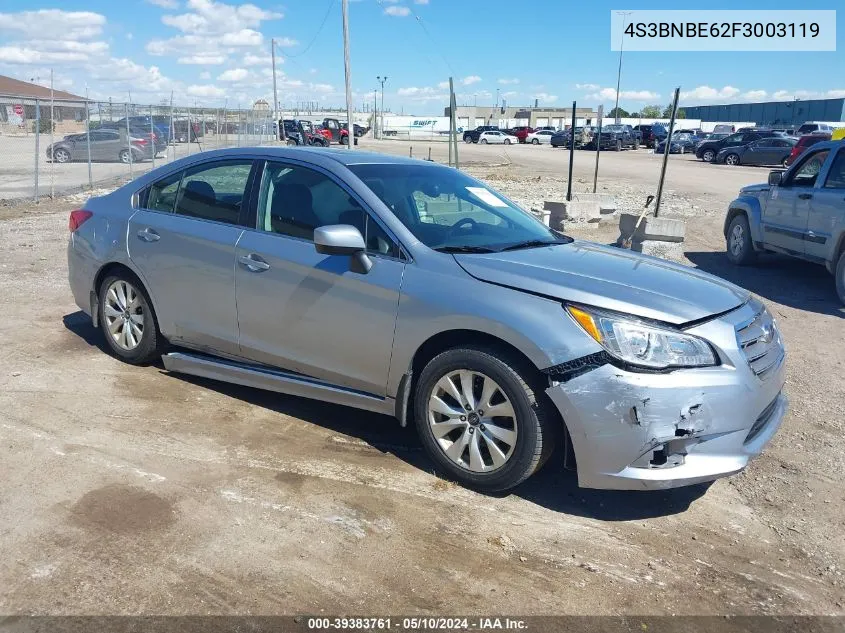 2015 Subaru Legacy 2.5I Premium VIN: 4S3BNBE62F3003119 Lot: 39383761