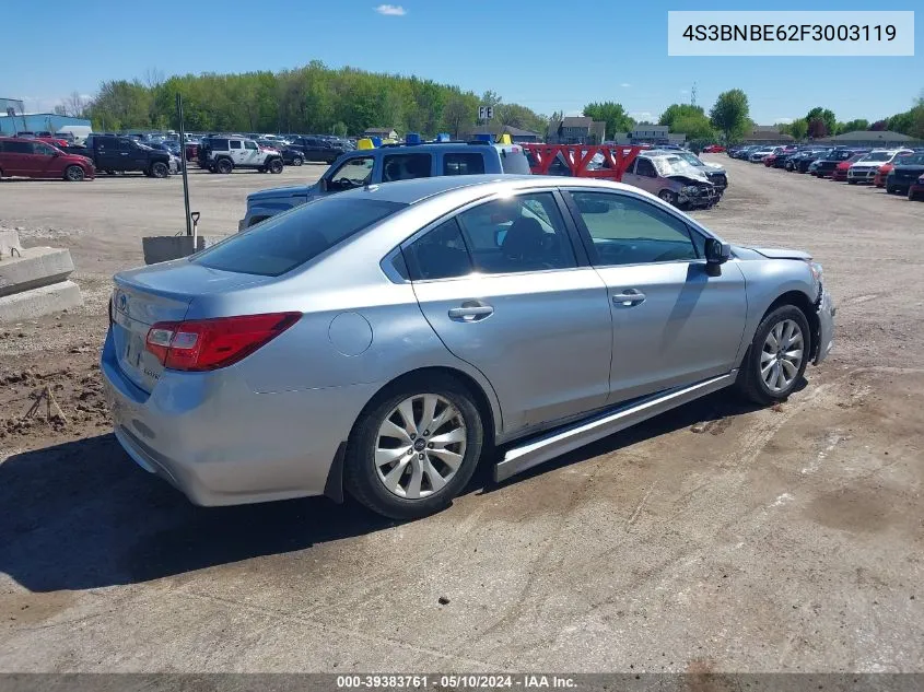 2015 Subaru Legacy 2.5I Premium VIN: 4S3BNBE62F3003119 Lot: 39383761