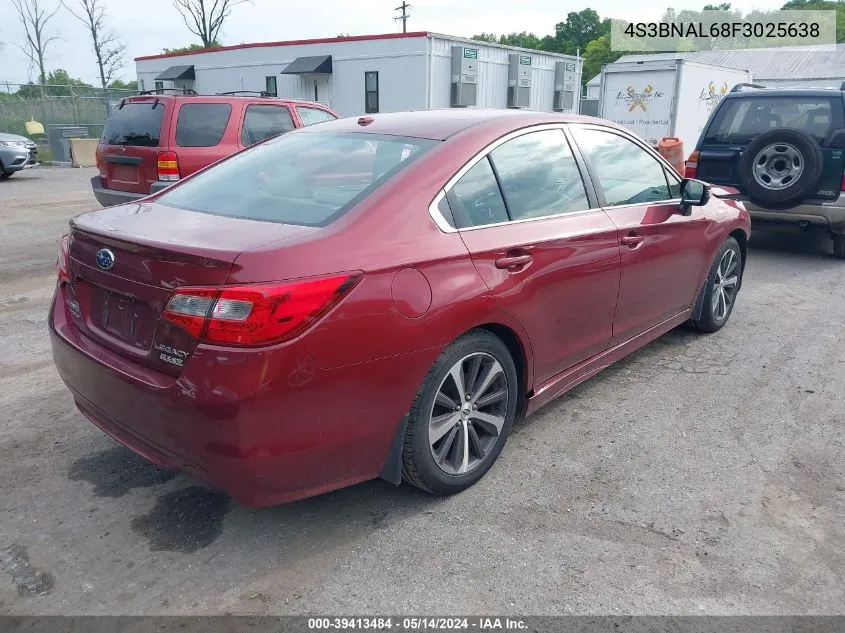 2015 Subaru Legacy 2.5I Limited VIN: 4S3BNAL68F3025638 Lot: 39413484