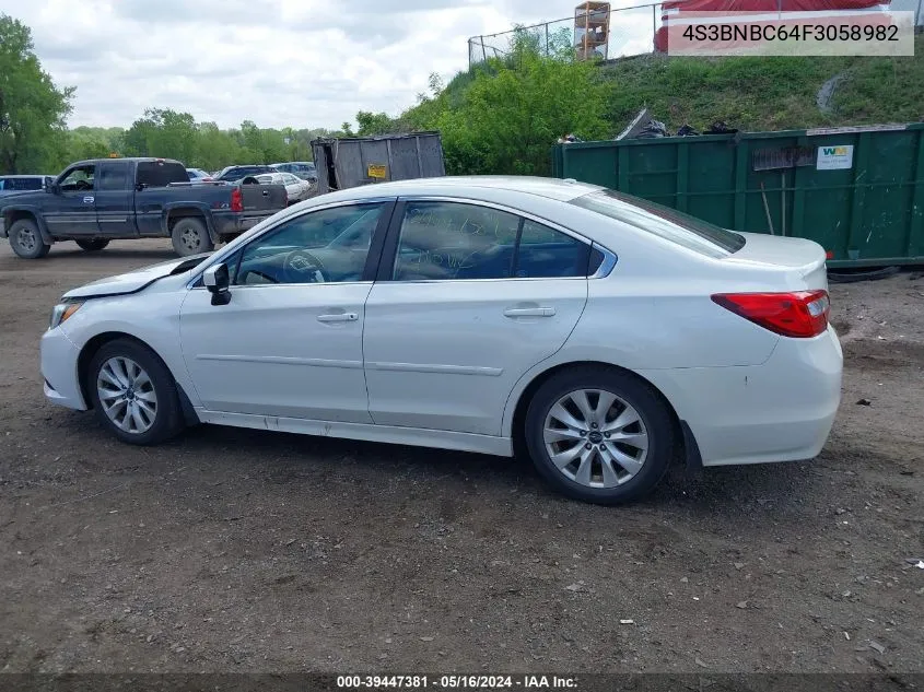 2015 Subaru Legacy 2.5I Premium VIN: 4S3BNBC64F3058982 Lot: 39447381