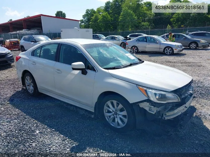 2015 Subaru Legacy 2.5I Premium VIN: 4S3BNBC60F3018561 Lot: 39472641