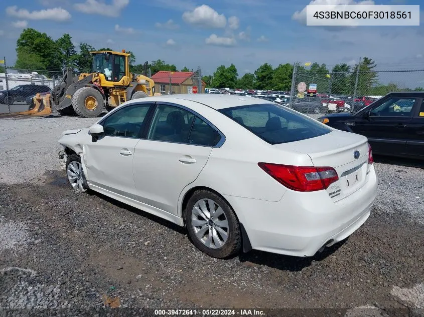 4S3BNBC60F3018561 2015 Subaru Legacy 2.5I Premium