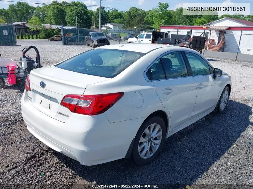 4S3BNBC60F3018561 2015 Subaru Legacy 2.5I Premium