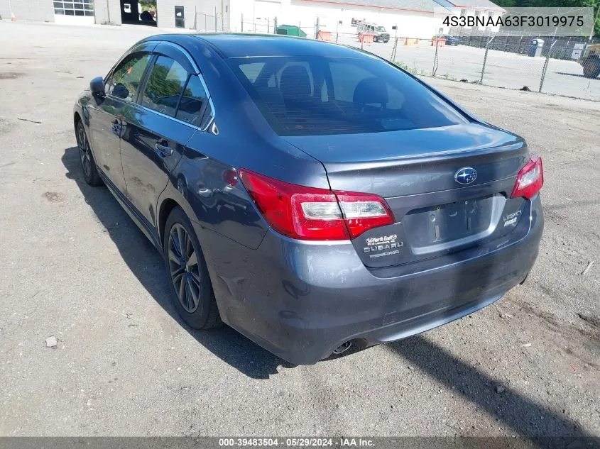 2015 Subaru Legacy 2.5I VIN: 4S3BNAA63F3019975 Lot: 39483504