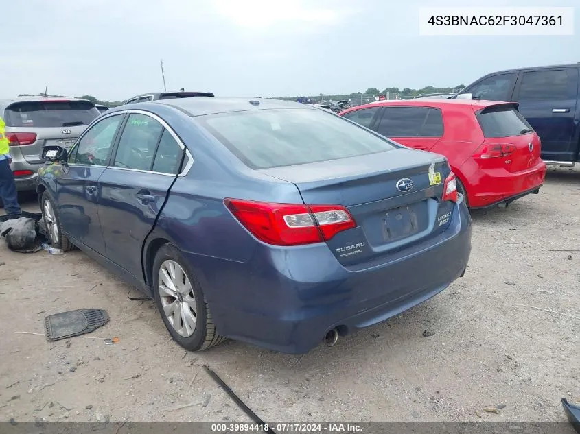 4S3BNAC62F3047361 2015 Subaru Legacy 2.5I Premium