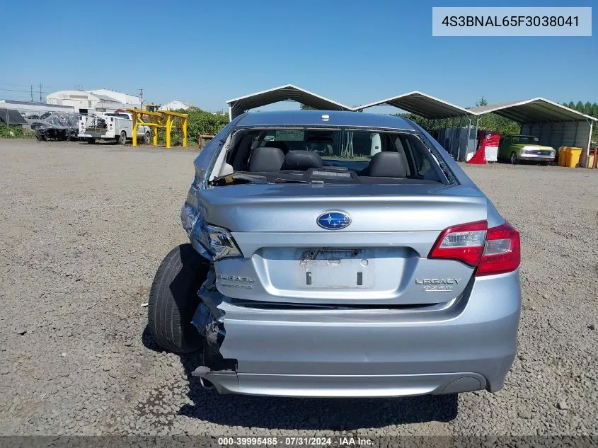 2015 Subaru Legacy 2.5I Limited VIN: 4S3BNAL65F3038041 Lot: 39995485