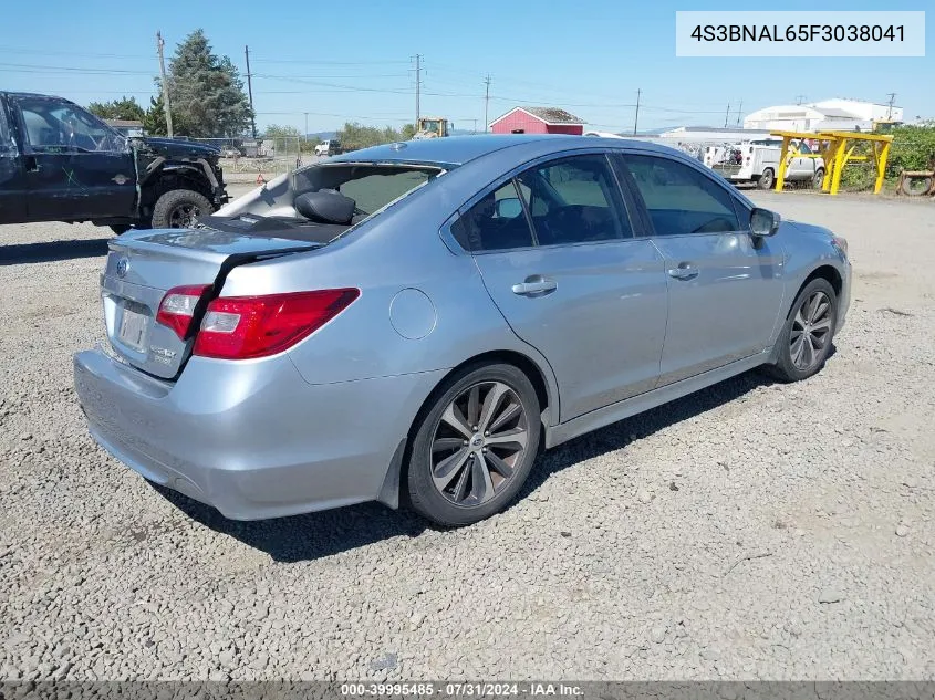 2015 Subaru Legacy 2.5I Limited VIN: 4S3BNAL65F3038041 Lot: 39995485