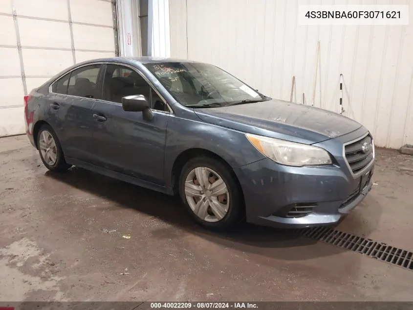 2015 Subaru Legacy 2.5I VIN: 4S3BNBA60F3071621 Lot: 40022209