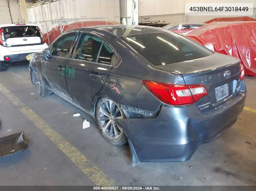 4S3BNEL64F3018449 2015 Subaru Legacy 3.6R Limited