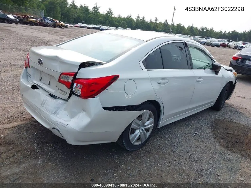 4S3BNAA62F3022298 2015 Subaru Legacy 2.5I