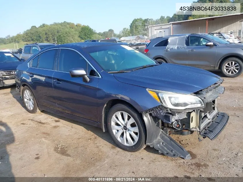 2015 Subaru Legacy 2.5I Premium VIN: 4S3BNBC64F3033838 Lot: 40131696