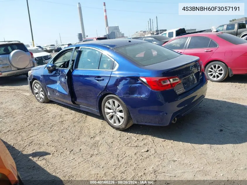 2015 Subaru Legacy 2.5I Premium VIN: 4S3BNBH60F3057191 Lot: 40160226