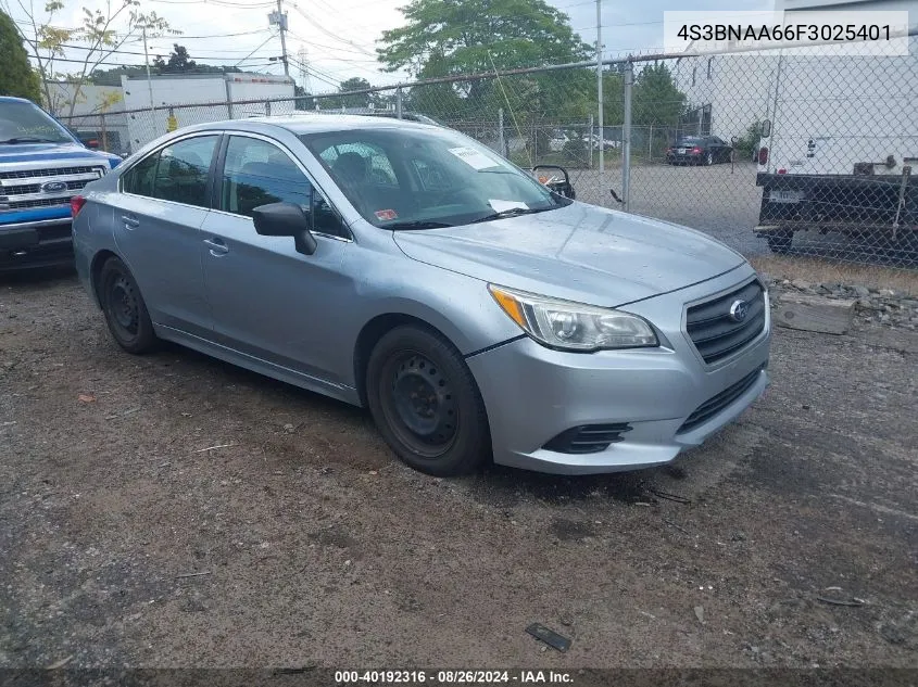 2015 Subaru Legacy 2.5I VIN: 4S3BNAA66F3025401 Lot: 40192316