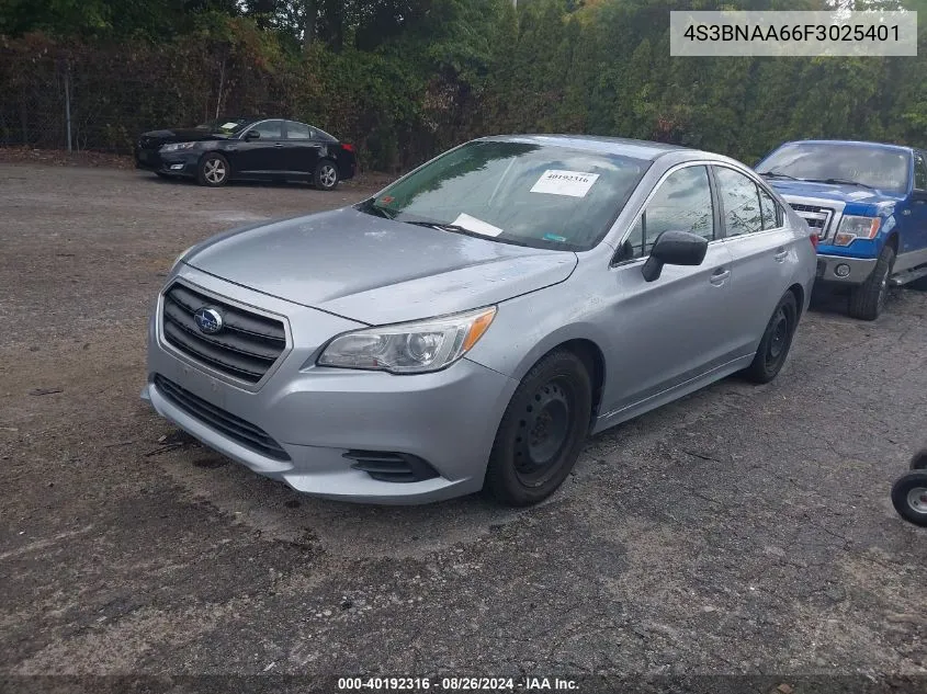 2015 Subaru Legacy 2.5I VIN: 4S3BNAA66F3025401 Lot: 40192316