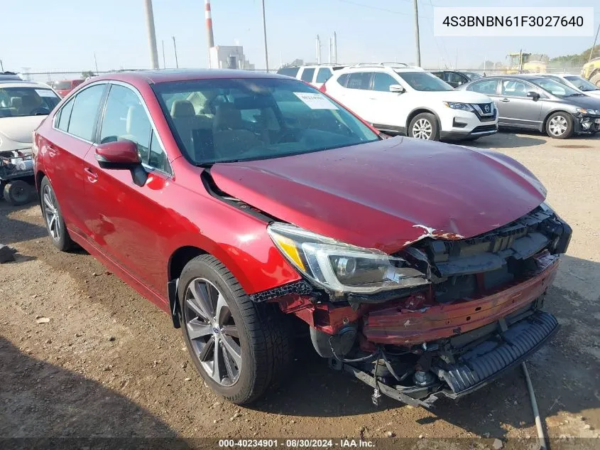 4S3BNBN61F3027640 2015 Subaru Legacy 2.5I Limited