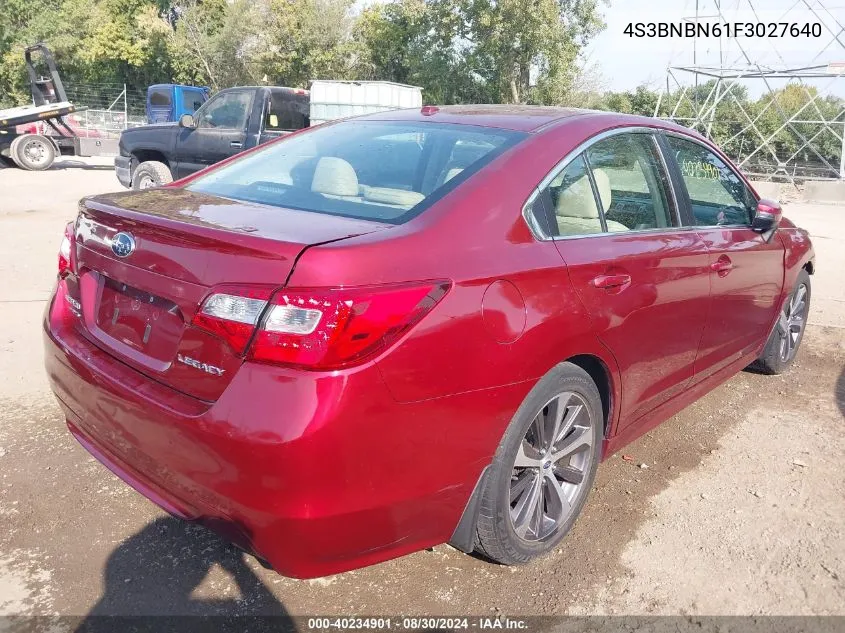 4S3BNBN61F3027640 2015 Subaru Legacy 2.5I Limited