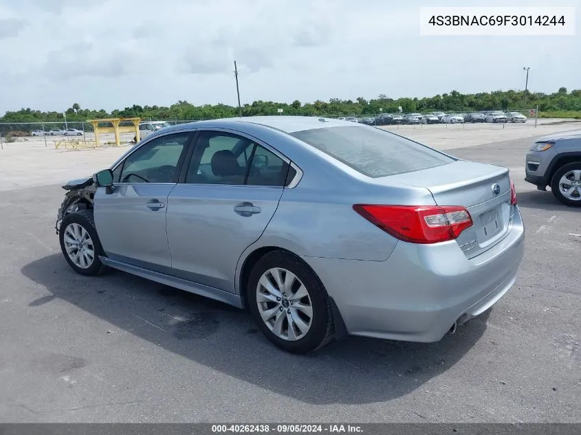 2015 Subaru Legacy 2.5I Premium VIN: 4S3BNAC69F3014244 Lot: 40262438