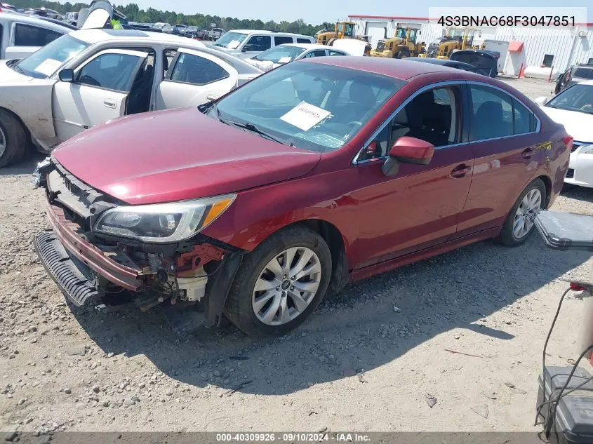 2015 Subaru Legacy 2.5I Premium VIN: 4S3BNAC68F3047851 Lot: 40309926