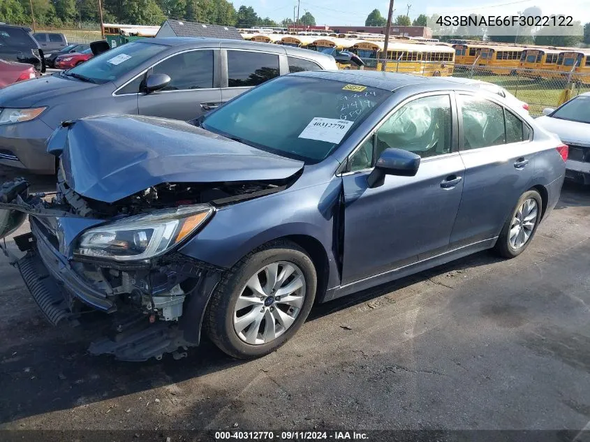 2015 Subaru Legacy 2.5I Premium VIN: 4S3BNAE66F3022122 Lot: 40312770