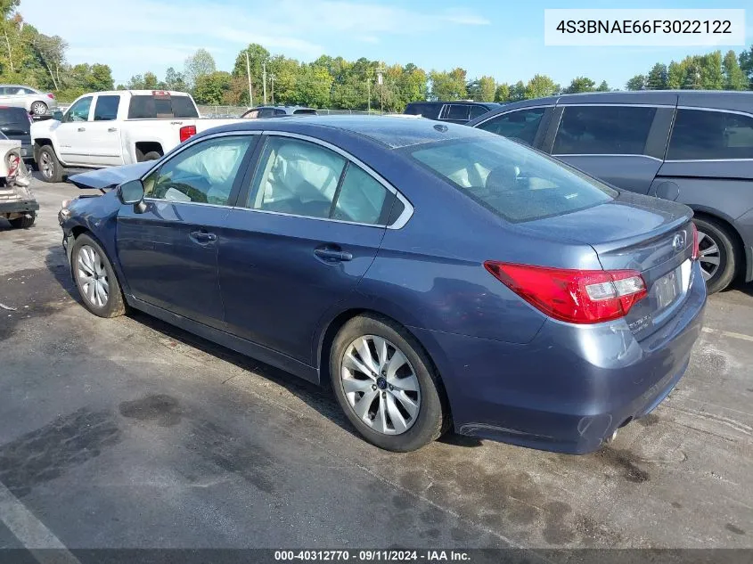 2015 Subaru Legacy 2.5I Premium VIN: 4S3BNAE66F3022122 Lot: 40312770