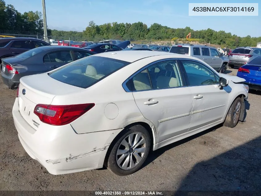 2015 Subaru Legacy 2.5I Premium VIN: 4S3BNAC6XF3014169 Lot: 40321350