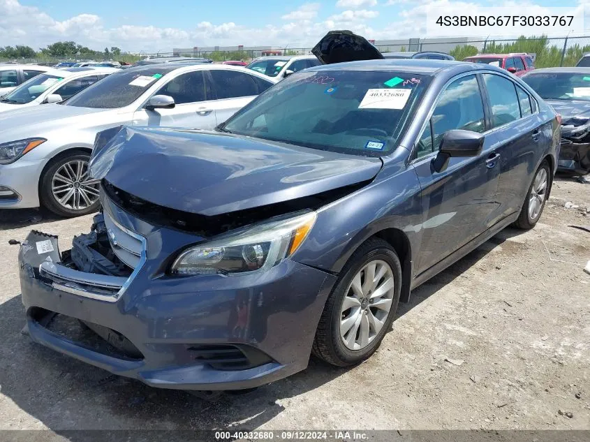 2015 Subaru Legacy 2.5I Premium VIN: 4S3BNBC67F3033767 Lot: 40332680