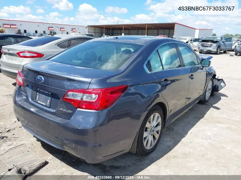 2015 Subaru Legacy 2.5I Premium VIN: 4S3BNBC67F3033767 Lot: 40332680