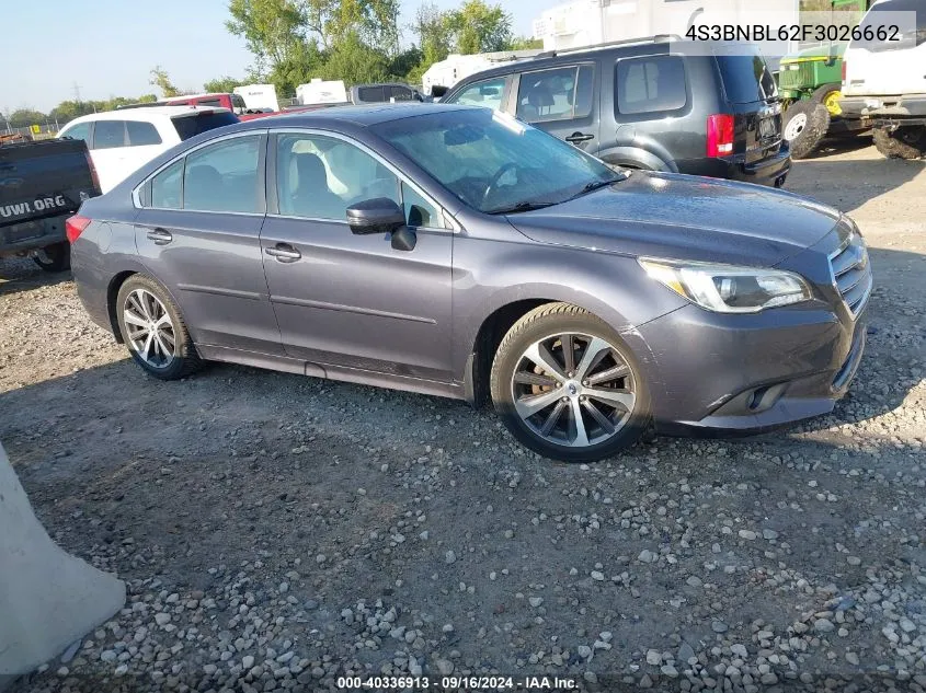 2015 Subaru Legacy 2.5I Limited VIN: 4S3BNBL62F3026662 Lot: 40336913