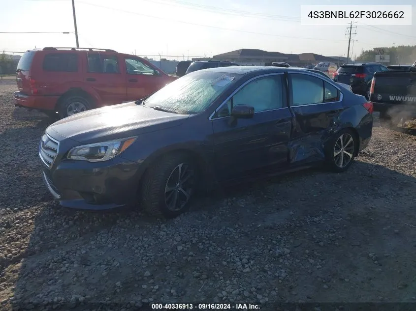 4S3BNBL62F3026662 2015 Subaru Legacy 2.5I Limited