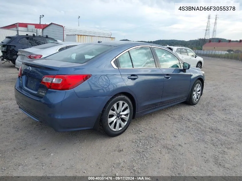 2015 Subaru Legacy 2.5I Premium VIN: 4S3BNAD66F3055378 Lot: 40351476