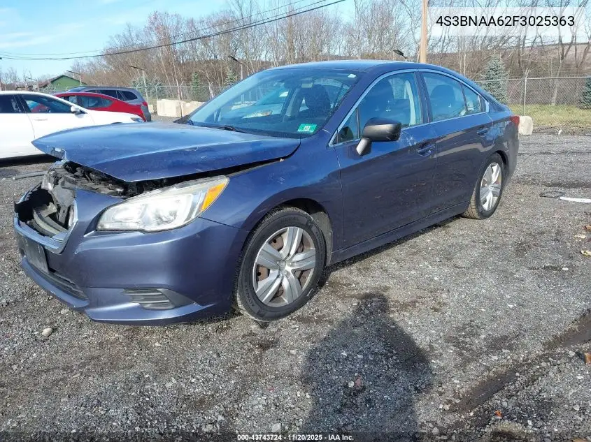 4S3BNAA62F3025363 2015 Subaru Legacy 2.5I