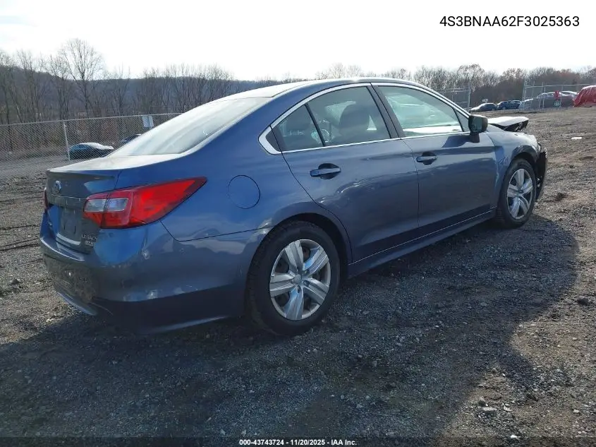 4S3BNAA62F3025363 2015 Subaru Legacy 2.5I