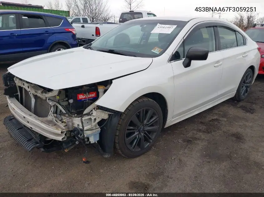 4S3BNAA67F3059251 2015 Subaru Legacy 2.5I