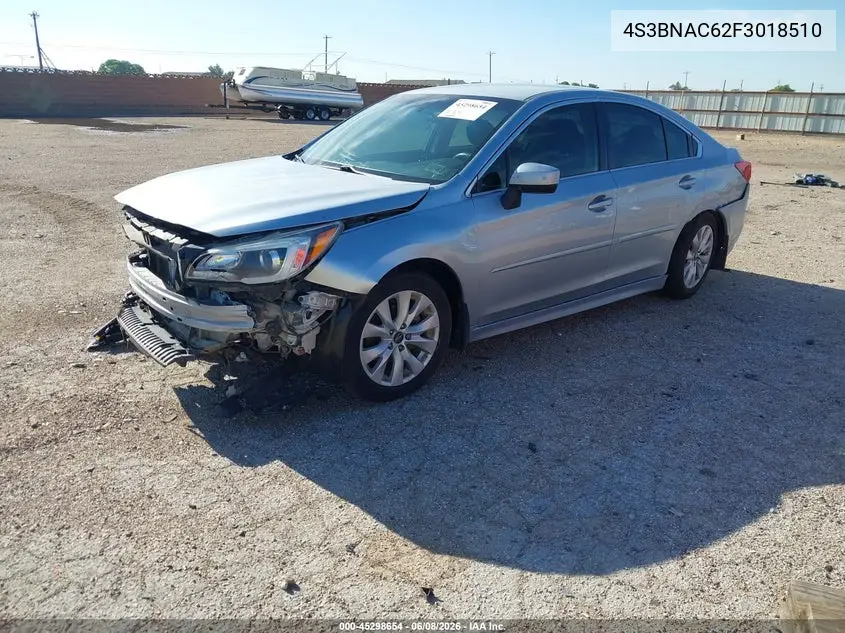 4S3BNAC62F3018510 2015 Subaru Legacy 2.5I Premium