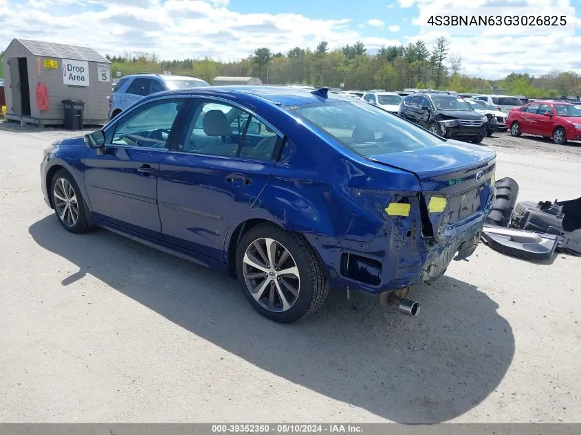 4S3BNAN63G3026825 2016 Subaru Legacy 2.5I Limited