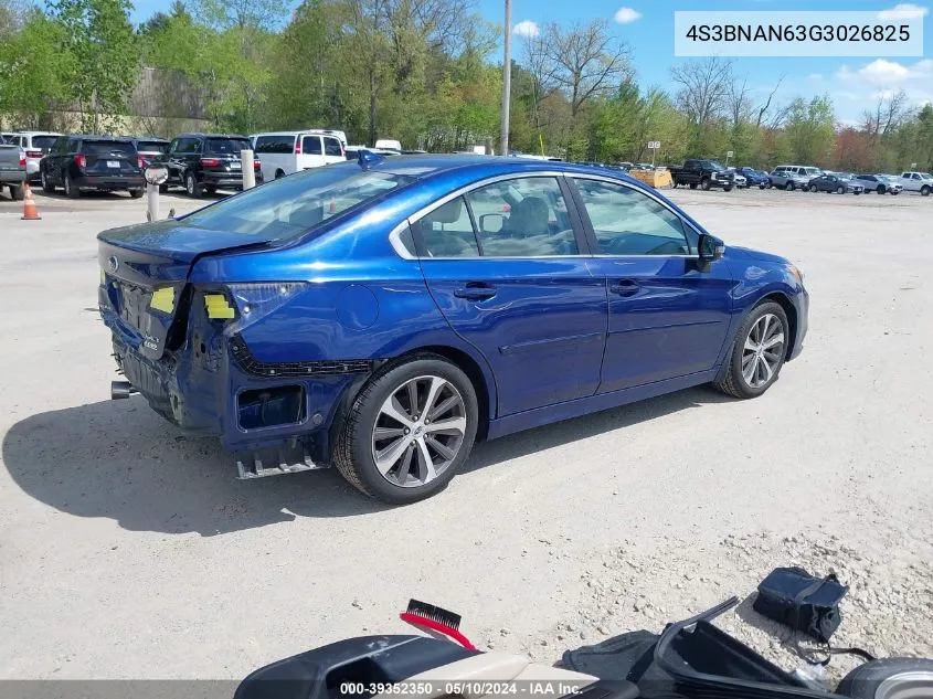 4S3BNAN63G3026825 2016 Subaru Legacy 2.5I Limited