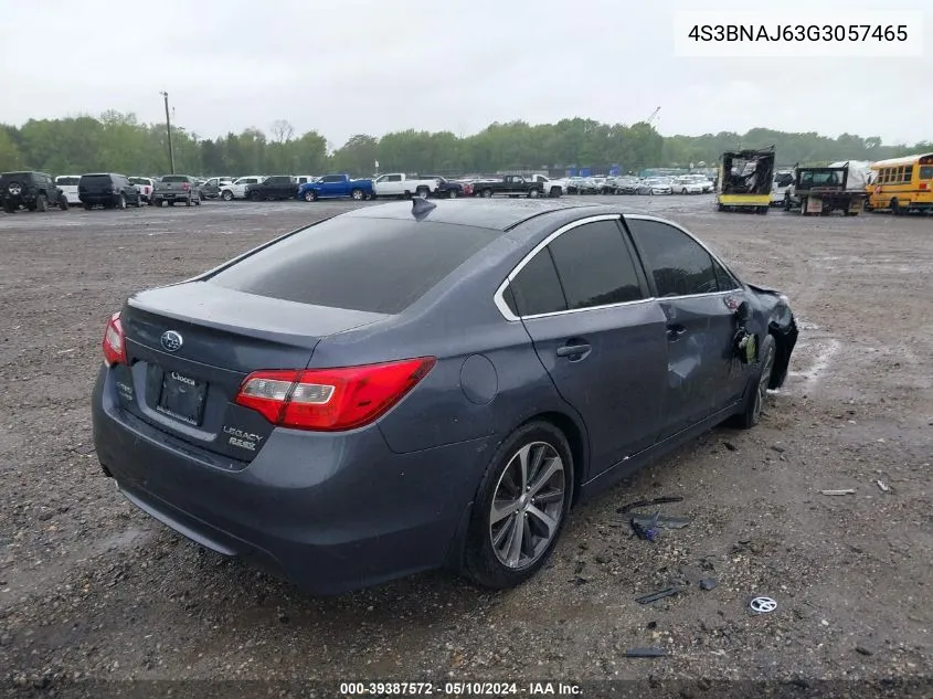 2016 Subaru Legacy 2.5I Limited VIN: 4S3BNAJ63G3057465 Lot: 39387572