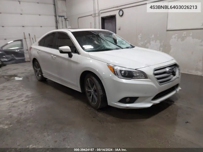 2016 Subaru Legacy 2.5I Limited VIN: 4S3BNBL64G3026213 Lot: 39424157