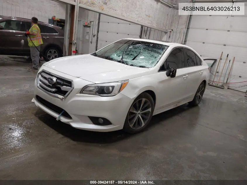 2016 Subaru Legacy 2.5I Limited VIN: 4S3BNBL64G3026213 Lot: 39424157