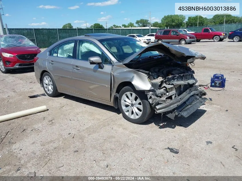 2016 Subaru Legacy 2.5I Premium VIN: 4S3BNBH60G3013886 Lot: 39493879