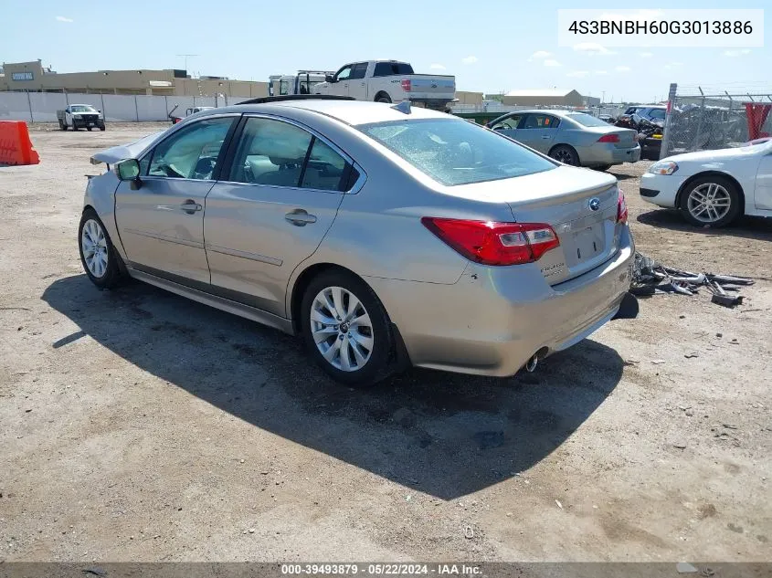 2016 Subaru Legacy 2.5I Premium VIN: 4S3BNBH60G3013886 Lot: 39493879