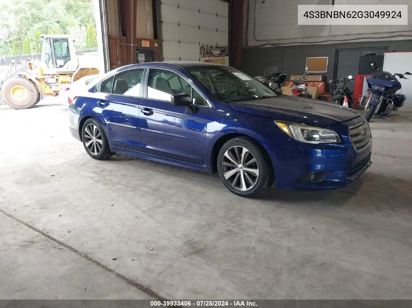 2016 Subaru Legacy 2.5I Limited VIN: 4S3BNBN62G3049924 Lot: 39933406