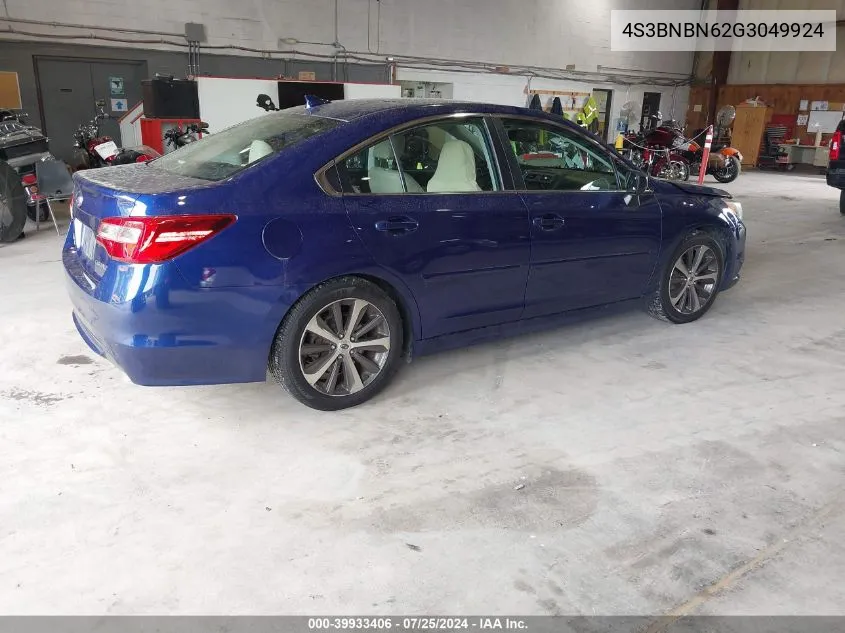 4S3BNBN62G3049924 2016 Subaru Legacy 2.5I Limited