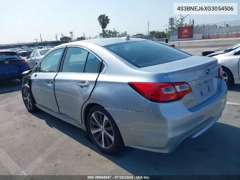 2016 Subaru Legacy 3.6R Limited VIN: 4S3BNEJ6XG3054506 Lot: 39944547