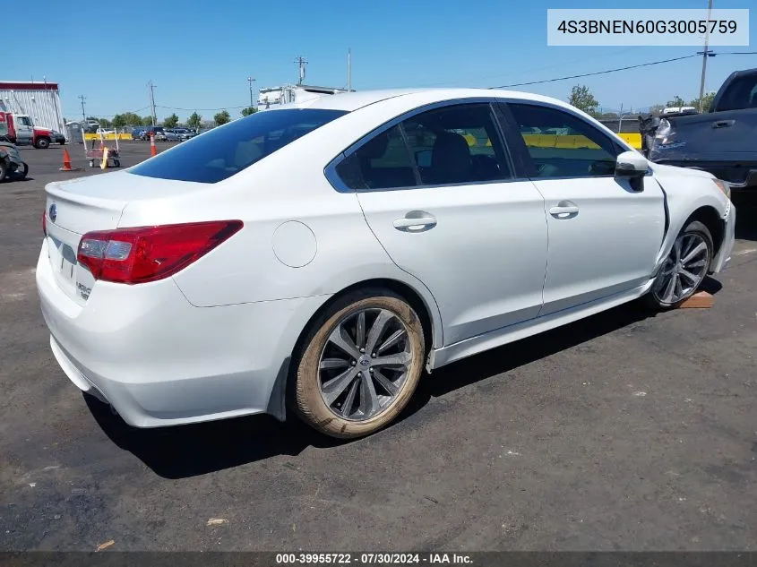 4S3BNEN60G3005759 2016 Subaru Legacy 3.6R Limited