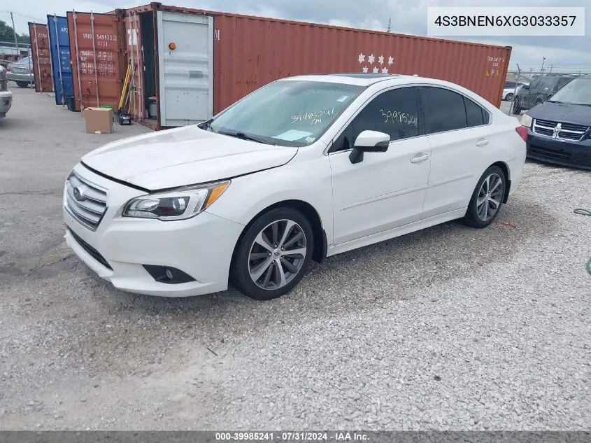 2016 Subaru Legacy 3.6R Limited VIN: 4S3BNEN6XG3033357 Lot: 39985241