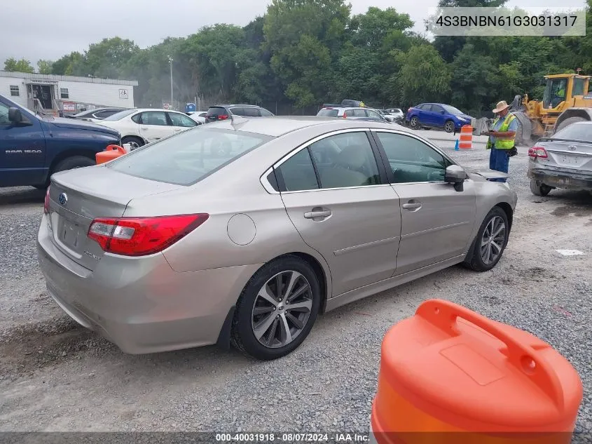 4S3BNBN61G3031317 2016 Subaru Legacy 2.5I Limited