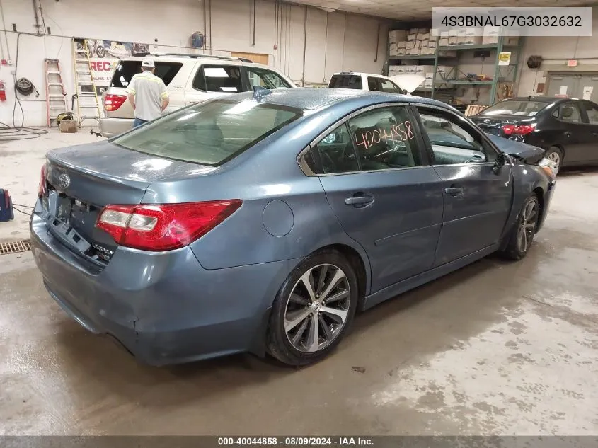 2016 Subaru Legacy 2.5I Limited VIN: 4S3BNAL67G3032632 Lot: 40044858